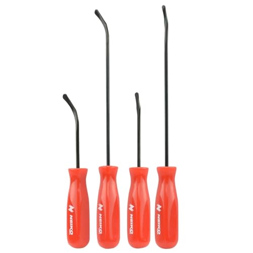 Image of NEIKO 20758A O-Ring Pick Set, 4 Piece Automotive Pick Set, Seal Puller Pick and Hook Set for O-Rings