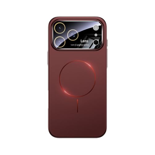 ihoe 17 Air 17 Pro Max用電話ケース、マグネット式ワイヤレス充電対応PC保護電話カバー、ダークR