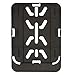 1x Kennzeichenhalter für Versicherungskennzeichen 135 x 110 mm ( für Mofa - Roller - S-Pedelec - E-Bike - Moped - L-Krad - Leichkraftrad ) (Schwarz (Unlackiert))