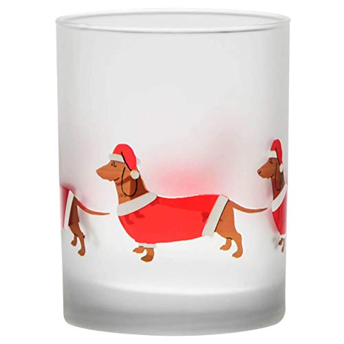 Culver Holiday Decorated Frosted Double Old Fashioned Tumbler Glasses thumb #1