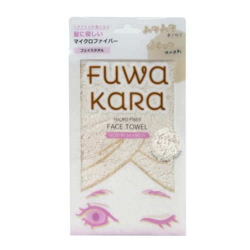 Kosugizen FuWaKaRa ふわから ロングフェイスタオル マイクロファイバー アイボリー 34×90p 吸水速乾 ふわふわの肌触り 1枚 ZGMF-83B