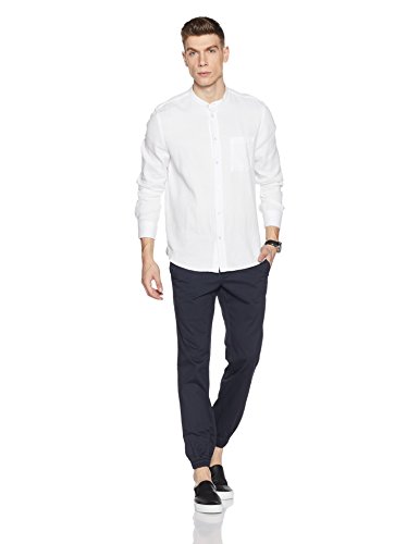 Image of Amazon Brand - Symbol Men's Slim Casual Trousers (AW17TRS-08-7 Navy 38)