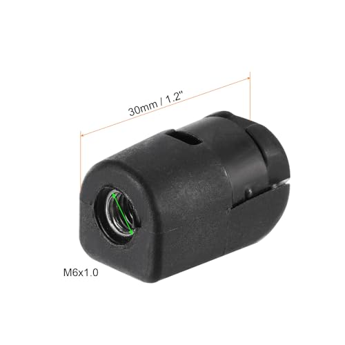 QUARKZMAN Gasdruckfeder Stoßdämpfer M6 Gelenkverbinder mit weiblichem Gewinde, Stahl, schwarz, 4 Stück