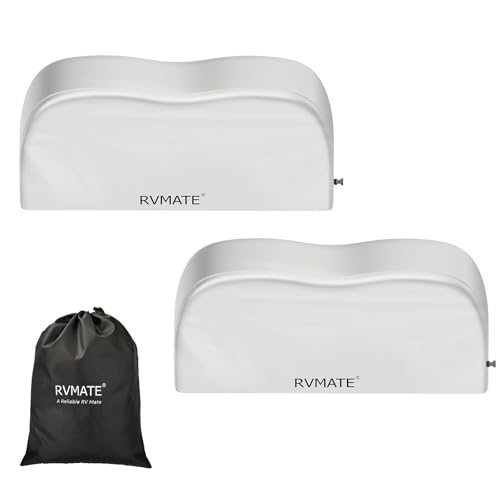 RVMATE RV Tire Covers, Dual Axle Wheel Cover (2 Pack) Fits 27"-30" Diameter Tires, Waterproof Anti-UV 420D Oxford Silver Dual Tire Covers RV Accessories for RV/Truck/Trailer