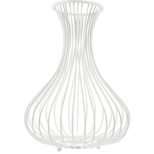 MUELODSIC Cesta Metálica Blanca para Guardar Corchos de Vino Soporte Decorativo para Tapones de Botellas Organizador Multifuncional para Bar y Hogar Contenedor Vintage para