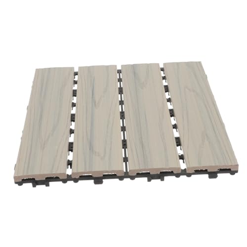 HAMPPLIES Piso de Madera Plástica Entrelazado Resistente la Humedad y Fuego Baldosas Decorativas para y Jardín Suelo Duradero para Interior y Exterior Fácil Instalación Color Madera Antigua