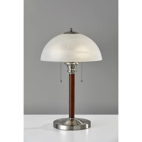 Adesso 4050-15 Lexington 22.5" Table Lamp – Lighting Fixture With Walnut Wood Body, Smart Switch Compatible Lamp. Home Improvement Equipment #TOP5