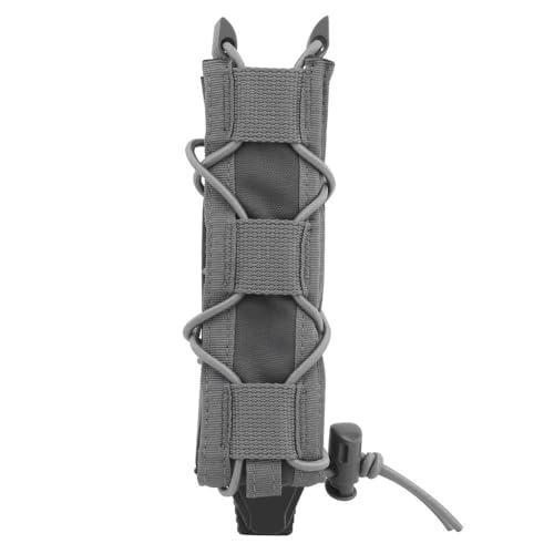 Tactical 9mm Extended Pistol Magazine Pouch Gun Long Single Mag MOLLE Malice Clip MP5 MP7 UMP45 Airsoft(WG)