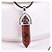 Crystal et pierre hexagone pendentif naturel minerai de cristal de cristal guérit chakra collier cadeau à la main DIY Cadeau de sorcellerie fournit une aura naturelle rassemble de l'énergie