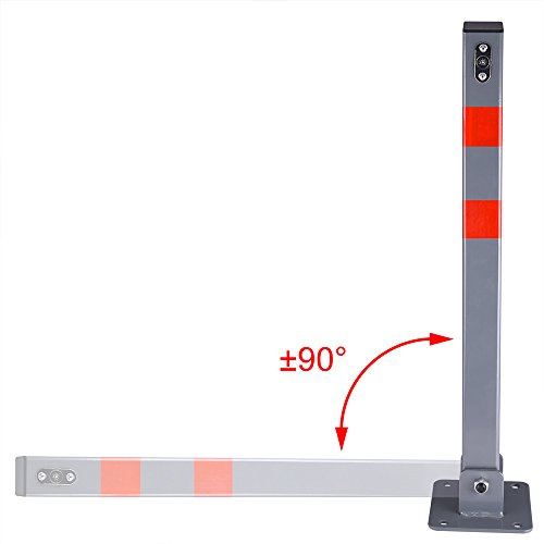 Deuba Dissuasore Di Parcheggio E Sosta 3 Chiavi Pieghevole In Acciaio Robusto Stabile Sbarra Barriera Posteggio Per Auto - 10