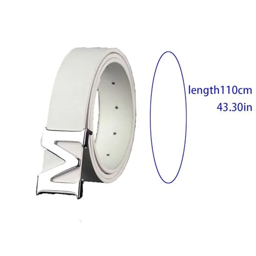 Decorative Belt Adjustable All-match Wide Side Dress Decoration Metal Buckle Waist Belts Waistbands Women Waist Belts Letter M for Country Concert Outfit(Brown)3