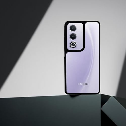 Image of AIBEX Crystal Clear Back Case Compatible with Oppo K12x 5G / Oppo A3 Pro 5G Back Cover Case | 360 Degree Protection | Shock Proof Design | Transparent Back Cover (PC & TPU, Black)
