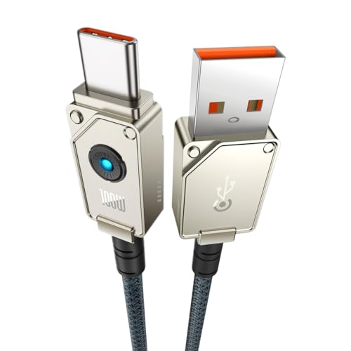 Baseus Cable USB C tipo C, 100 W, serie de 100 W, cable de carga rápida irrompible 6 A, carga rápida para Honor Magic 6 Pro, Huawei P50 P30 Pro (blanco, 1 m)