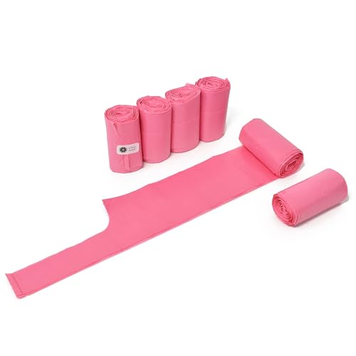 Image of Large Dog Waste Bags on a Roll with Easy Tie Handles, Extra Thick and Strong Dog Poop Bags, 288 Count, Scented, Pink