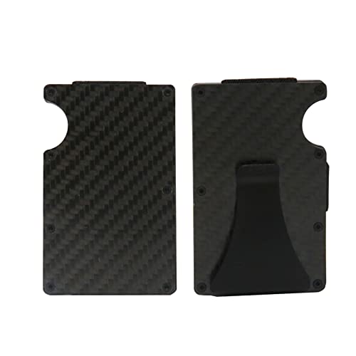 Minimalist Wallet for Men, Metal Money Clip Wallet, Carbon Fiber Wallet RFID Blocking Aluminum Slim Cash Credit Card Holder For Father Husband Boyfriend Gift.4