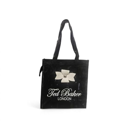 Image of SEA MOUNT Ted Baker London Multipurpose Tote Bag with Signature Bow Detail Spacious Travel Carryall, Everyday Shopping Organiser, Durable Shoulder Handbag for Work, Office, Travel & Daily Essentials