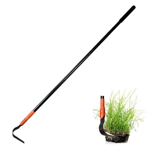 Pragmatist L Shaped Garden Hoe Tool, 70.9Inch Heavy Duty Manual Crevice Weeding Hoe - Weeder...