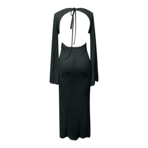 Vestido largo de punto para mujer estampado floral 3D playa 3