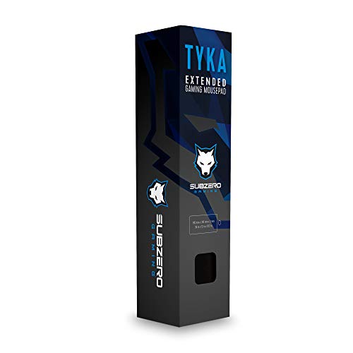 Subzero Gaming Tyka Extended Soft Gaming Mouse Pad, Long Xl, Stitched Edges, 36"X12" (Black) #TOP6