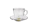 Design elegante Bialetti RTATZ821 Tazzina con Piattino, Giallo, Set da 2 Pezzi