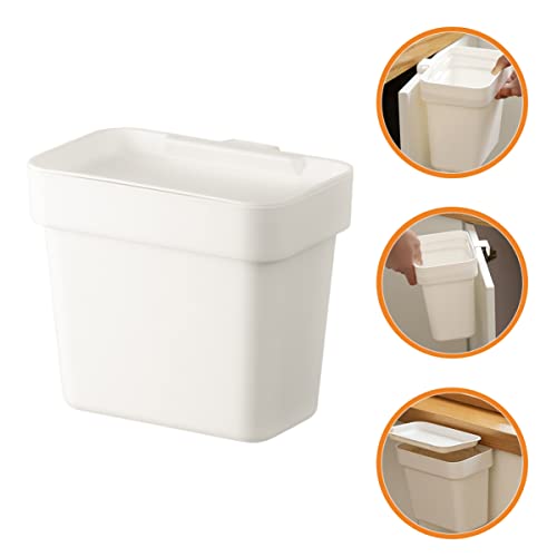 Caneca de basura rectangular colgante blanca de plástico miniatura 6