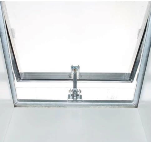ULTRAFLEX CONTROL SYSTEMS Martinetto Telescopico Manuale art. 37243K, Ottone e Cromato, Apertura 310mm, 600g, Montaggio a Soffitto, per Cupole e Lucernai fino a 200kg