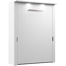 Bestar Lumina 61W Full Murphy Bed in White, Sleeping Arrangement for Multipurpose Room