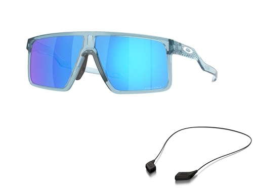 Oakley OO9285 Sunglasses Bundle: OO 9285 HELUX 928508 Trans Stonewash/Prizm Sapphire Policarbonate Standard and Large Black leash Accessory kit2