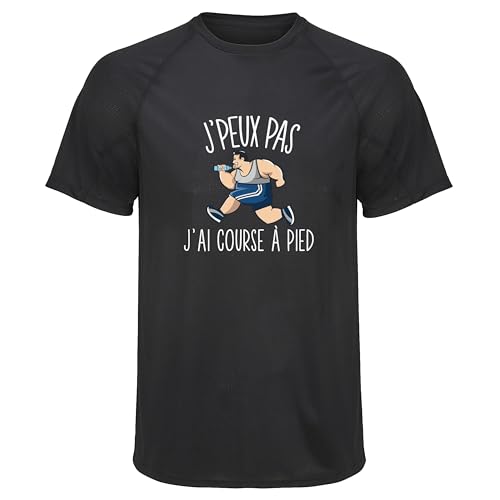 T-Shirt Respirant Polyester Homme Course à Pied Planetee J'peux Pas