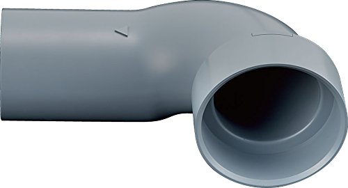 LIXIL(リクシル)INAX パブリックトイレ 便器用付属部材 排水用直管 120mm横抜き(左方向) 塩ビベンド管(グレー色) CF-H10B(120)-L