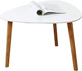 Hecho de bambú Inalsa MESITA Auxiliar Bambu, White/Brown, 60x60x40.5 cm