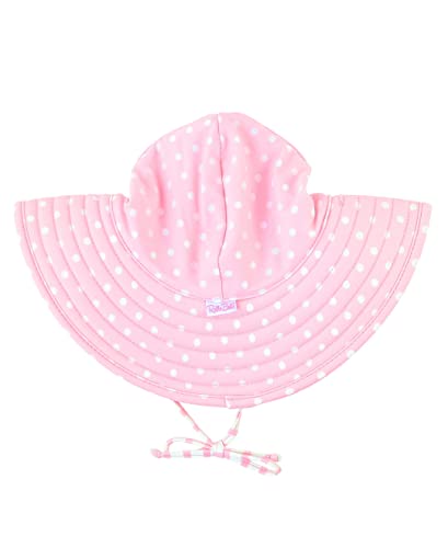 Image of RuffleButts® Baby/Toddler Girls UPF 50+ Sun Protective Wide Brim Swimwear Sun Hat