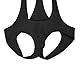 Herren Jockstrap Straps Bodysuit Sexy Body Stringbody Ärmellos Männerbody Unterhemd Unterwäsche Männer String Straps Slips Jumpsuit Stretchy Einteilige Shirt Tank Top Dessous (Polyester, Scwarz-L)