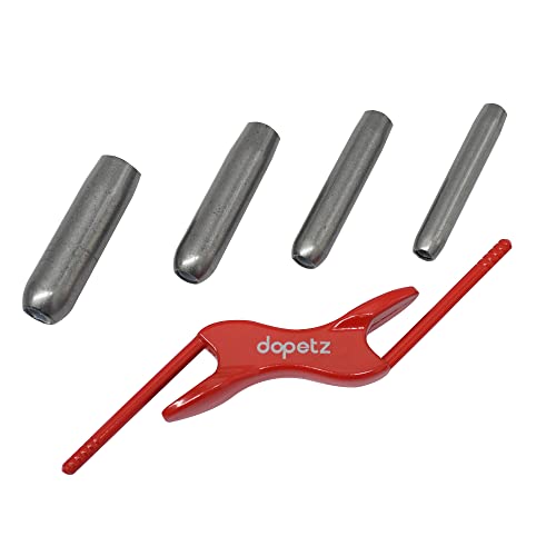 Dapetz ® 4 Size 1/2´´ 5/8´´ 3/4´´ 7/8´´ Interchangeable Brick Jointer Steel Barrel Bricklaying Jointer, Brick Jointer Trowel, Hardened Steel Brick Jointer Tool with Cloth Bag for Bricklayers, Masonry