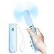 JISULIFE Handventilator Mini Ventilator 3 IN 1, mit 4500 mAh Powerbank USB Akku Klein, Batteriebetrieben Max 37Hrs Runtime Tragbarer Ventilator, Taschenlampen Funktion-Blau