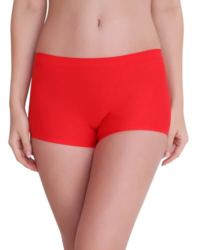 Image of LOURYN KOULYN Women's Ice Silk Seamless Boyshort Panty, (Pack of 3 Panty)