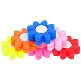 Abaodam 6 pezzi Ammortizzatori Tennis Forma di Fiore in Silicone Assorbitori di Vibrazioni per Racchette Facili da Installare e Antivibrazione per Prevenzione Gommini Racchette Tennis