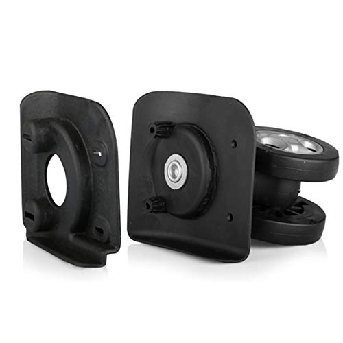 Suitcase Wheels,Luggage Wheel, (Set of a Pair) 360 Degree Swivel Front Mute Repair Replacement Luggage Wheel Suitcase Wheels Parts Spinner, Black3