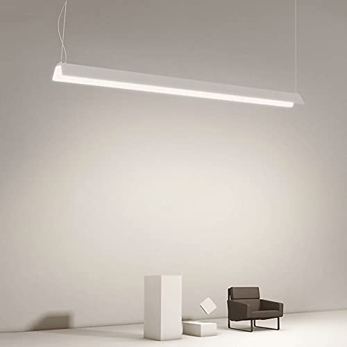 Suspension barre blanche LED pour éclairage de table salle à manger