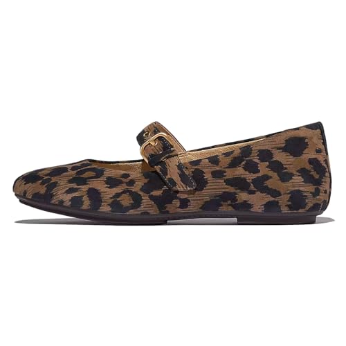 Fitflop Delicato Mary Janes en daim léopard pour femme