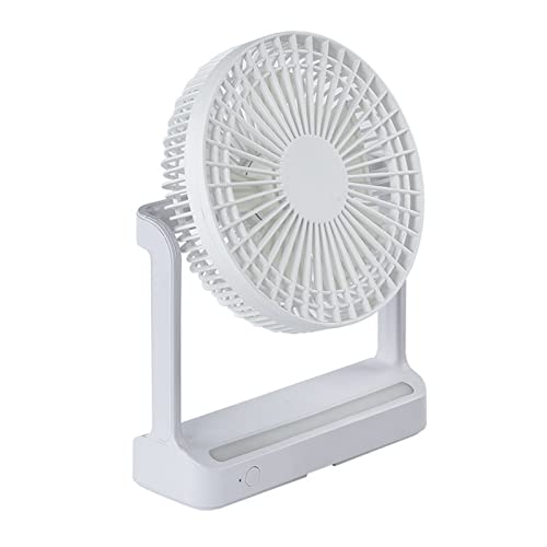 TOWARDSNAN E lectric - Ventilador multifunción para electrodomésticos, montado en la pared, ventilador de refrigeración de aire eléctrico, lámpara LED, batería recargable por USB, ventilador de mesa