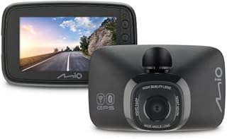 Mio MiVue 818 Bluetooth Car Camera Dash Cam 2K WQHD 1440p, Full HD @60fps, F1.8, FOV 140, GPS, WIFI, Km Stand, G-Sensor, Display 2.7".mp4 (H.264), Parking Mode, MMC Up to 1288 GB