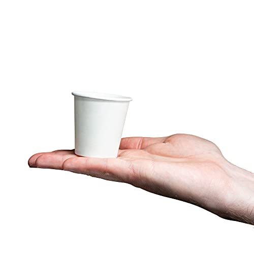 [100 Pack] 3 Oz. White Paper Cups, Small Disposable Bathroom, Espresso, Mouthwash Cups #TOP4