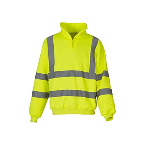 Veste haute visibilité Yoko yk031 pull jaune fluo homme pour chantier et sécurité