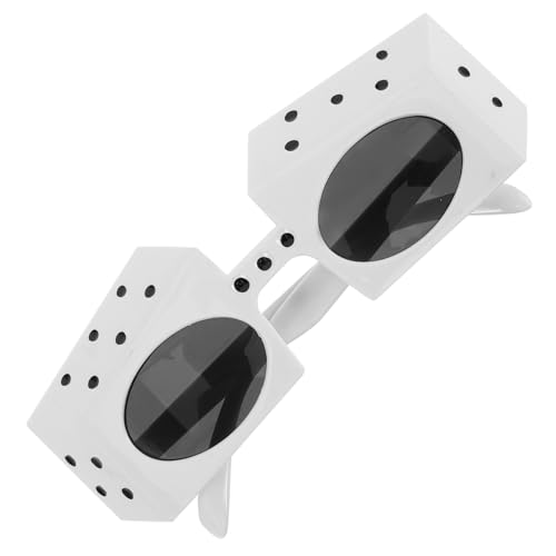 GALPADA Unique Dice Shaped Eyewear Creative Dice Sunglasses Fun Eyeglasses for Birthday and Dance Parties Dice Shape Glasses Party Favor