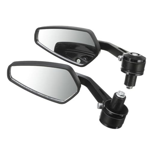 Espejos laterales moto de 22mm para manillar de motocicletas Bobber y Touring en color negro