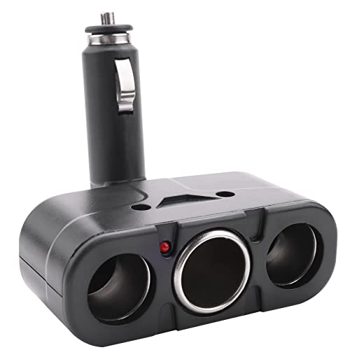 Youbones Enchufe triple para encendedor de cigarrillos para coche, distribuidor LED