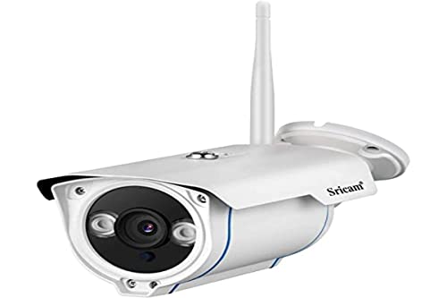 Sricam IP Camera Esterno SP007 1080P Cámara de Vigilancia, 1 Unidad (Paquete de 1)