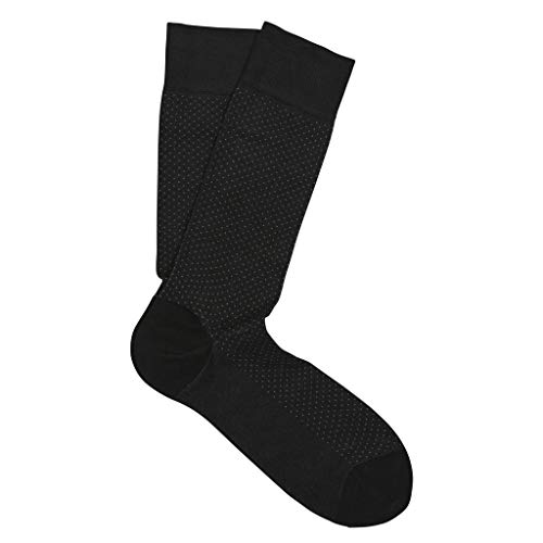 Mid Calf Micro Modal Pindot Mens Dress Socks