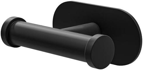 Amig – Adhesive hook for bathroom towel Mod. Ea-5 – Towel hook Adhesive without screws – 100 x 65 x 45 mm – Stainless steel – Matte black